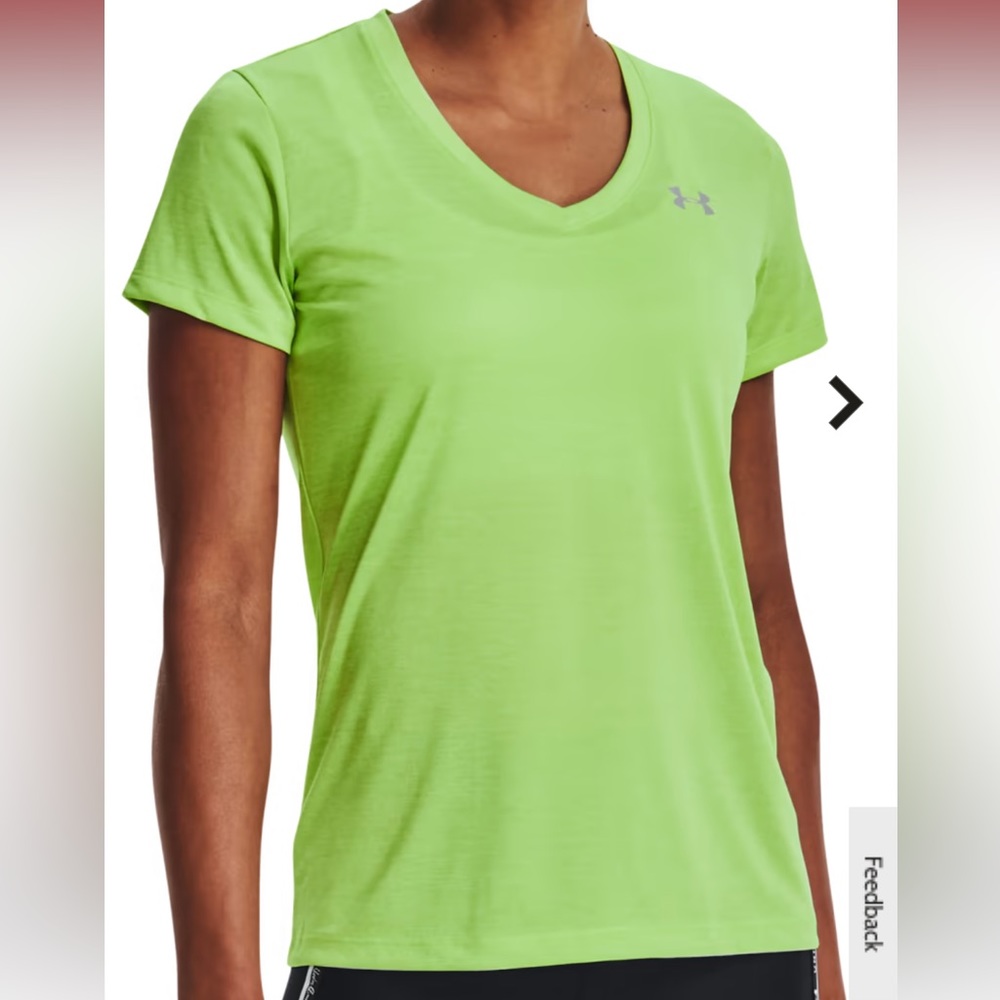 Women’s Green under armour v-neck shirt